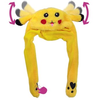 3-2394 Σκούφος Κίτρινο Ποντίκι με Αυτιά και Κίνηση 50x35cm