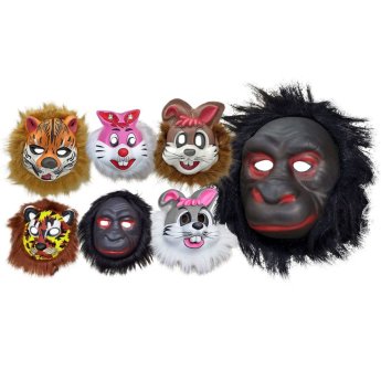 3-2398 Μάσκα Άγρια ζώα με Μαλλιά