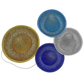 3-2315 Καπελάκι Μίνι με Σκοινάκι Χρυσόσκονης Μεξικάνικο 12x7cm