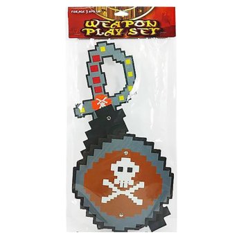 3-2308 Σετ Πειρατή Χατζάρα με Ασπίδα Pixels ΣετΚΑΙ45x21cm