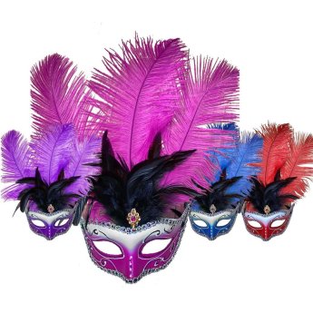 3-2240 Μάσκα Βενετσιάνικη με Φτερά 25cm