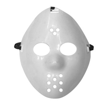 3-2116 Μάσκα Τρελού Λευκή με Τρύπες 23x20cm