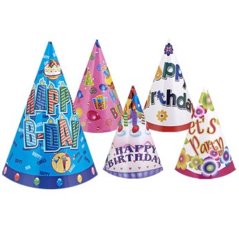 17-8 Χάρτινο Καπέλο για Πάρτυ σετΚΑΙ6τεμ 20cm