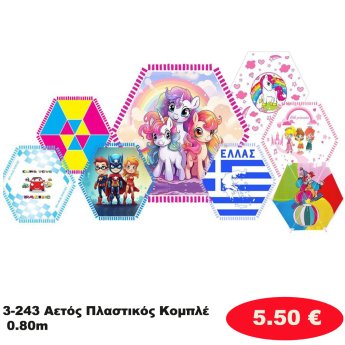 3-243 Αετός Πλαστικός Κομπλέ 0.80m