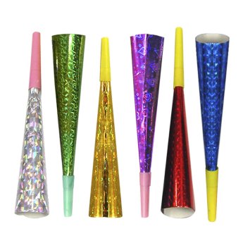 3-1337 Κόρνες Μεταλιζέ σετΚΑΙ6τεμ 19cm