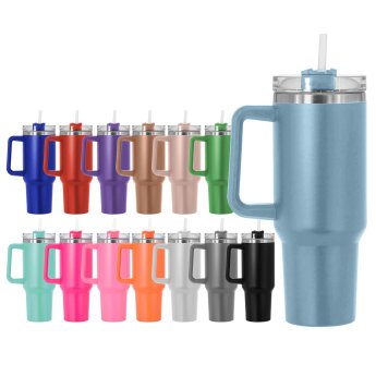 80-2167 Ποτήρι Θερμός Γίγας με Λαβή ΚΑΙ Καλαμάκι 1200ml