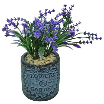 22-3107 Γλαστράκι Λεβάντα Πήλινο Flower Garden 18x8cm