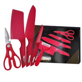 80-2164 Μαχαίρια με Ψαλίδι ΚΑΙ Αποφλοιωτή Σετ Κουζίνας 35x23cm