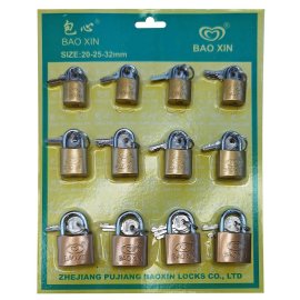 96-942 Λουκέτα ΣετΚΑΙ12 τεμ 20mm. 25mm. 32mm 20mm 25mm 32mm