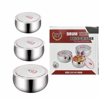 38002 ΦΑΓΗΤΟΔΟΧΕΙΟ ΙΝΟΧ ΣΕΤ 3 ΜΑΖΙ