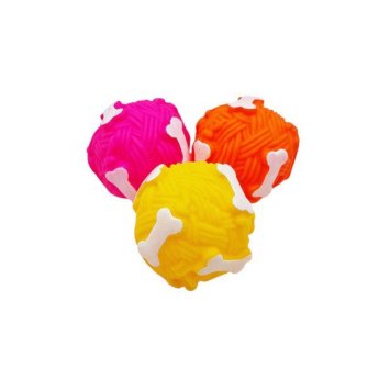 1439-15 ΠΑΙΧΝΙΔΙ ΣΚΥΛΟΥ ΜΠΑΛΑΚΙ ΜΕ ΗΧΟ 3 ΧΡΩΜΑΤΑ 7CM