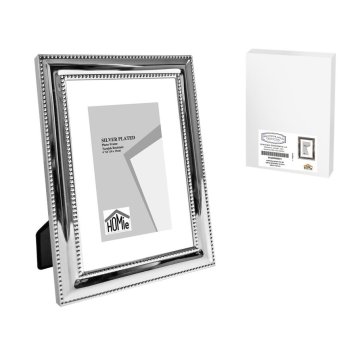 12-2056 Κορνίζα Επάργυρη με Διπλό Κέντημα 10x15cm