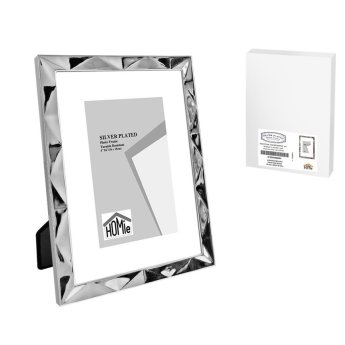 12-2065 Κορνίζα Επάργυρη Πολύγωνο Σχέδιο 10x15cm