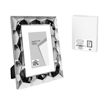 12-1976 Κορνίζα Επάργυρη με Γωνίες 3d 10x15cm