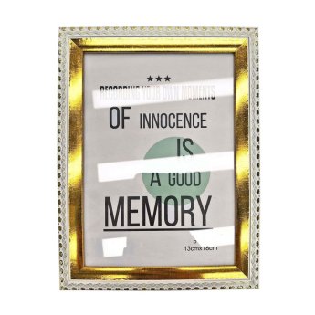 12-2035 Κορνίζα Πλαστική Χρυσή με Λευκό 13x18cm