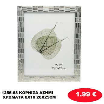 1255-63 ΚΟΡΝΙΖΑ ΑΣΗΜΙ ΧΡΩΜΑΤΑ 8Χ10 20X25CM