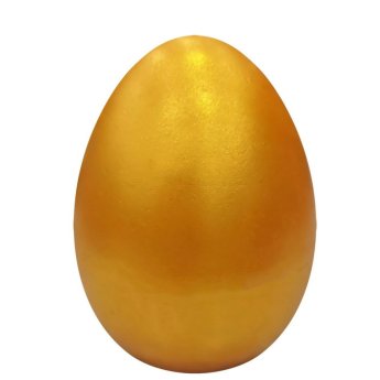 73-2207 Αυγό Κεραμικό Χρυσό Μεσαίο 12x9cm