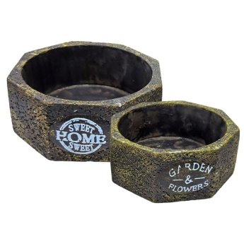 81-1140 Κασπώ Κεραμικό Πολύγωνο 16x6.5cm