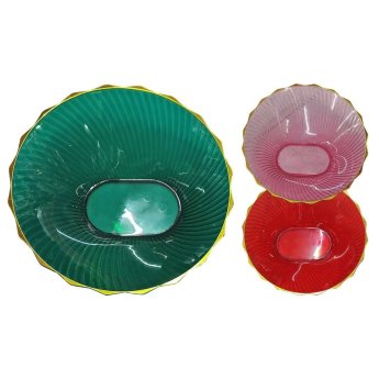 80-2142 Πιατέλα Πλαστική Χρωματιστή Στρογγυλή o24x7cm