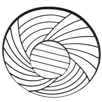 81-1131 Καλάθι Μεταλλικό Μαύρο o31x12cm