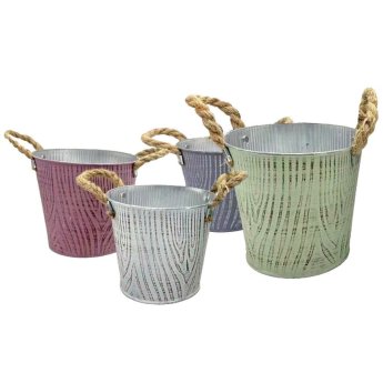 22-3067 Γλαστράκι-Κασπώ Μεταλλικό Σχέδιο Κορμός o16x14cm