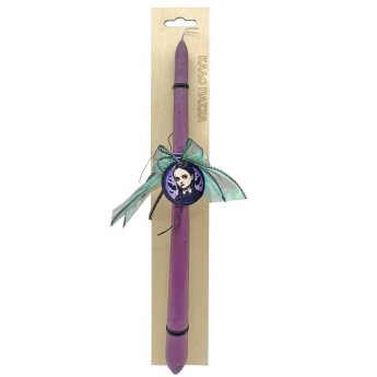 73-2131 Λαμπάδα Gothic Girl σε Ξύλινο Πλαίσιο 38x2.5cm