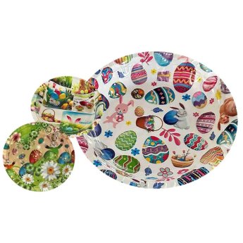 73-2121 Μπωλιέρα Βαθια Μεγάλη Στρογγυλή Πασχαλινή o29x4cm