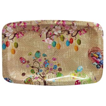 73-2124 Δίσκος Ορθογώνιος Κυρτός Πασχαλινός 33x22cm