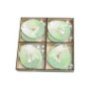 73-2185 Αυγα Ξύλινα Κρεμαστά Πράσινα με Λαγό σετ-12τεμ Ξύλινο κουτί-13x13cm