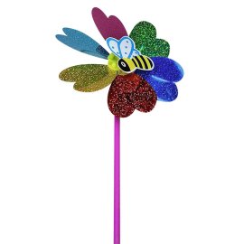 71-3548 Ανεμόμυλος Πολύχρωμος με Μέλισσα o21x40cm