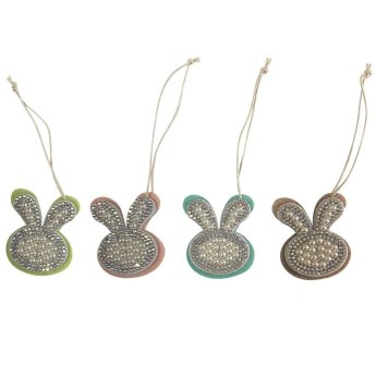 73-2039 Στολίδι Κρεμαστό Λαγουδάκι Μαργαριτάρια 5x4cm