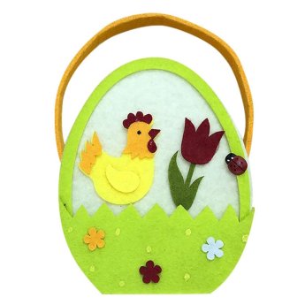 73-1473 Καλάθι Κότα-Λουλούδι με Χέρι 18x11x7cm