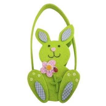 73-1474 Καλάθι Λαγός Τσόχινο με Χερούλι 10x21x6.5cm 21x10x6.5cm