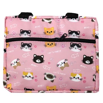 50-3581 Ισοθερμικό Τσαντάκι Φαγητού Γάτες. Με 2 Θήκες 22x19x12cm