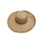 42-3331 Καπέλο Ψαθόχαρτο με Κρόσια Δέρμα-Πετράδια o42cm