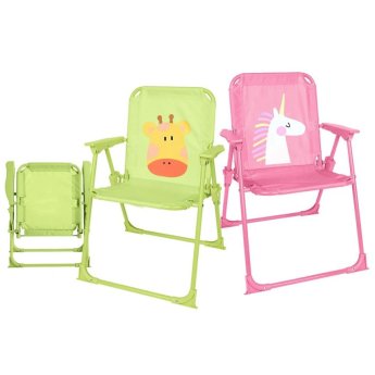 42-3206 Καρεκλάκι Μεταλλικό Αναδιπλούμενο με Σχέδιο 50x38cm