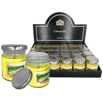 37-479 Κερί Σιτρονέλα σε Βαζάκι με Καπάκι 6x5cm 105g Gross. 30g net