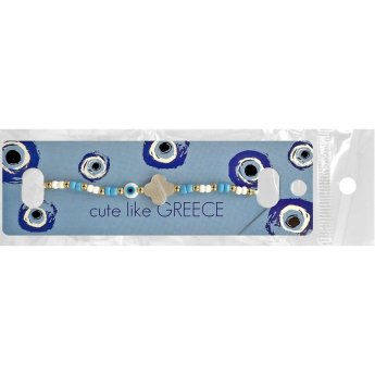 20-1398 Βραχιόλι με Ματάκι ΚΑΙ Λευκό Σταυρό