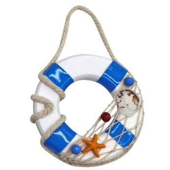 12-2015 Σωσίβιο Ξύλινο Κρεμαστό με Σκοινί 12cm