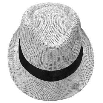 42-2734 Καπέλο Καβουράκι Άσπρο με Κορδέλα 29cm