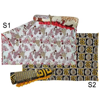 42-2700 Παρεό Βαμβακερό με pom pom 90x160cm