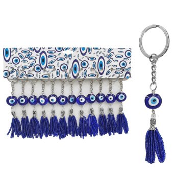 96-344 Μπρελόκ Μάτια Γυάλινα-Κρόσια o2.2cm Y-14cm