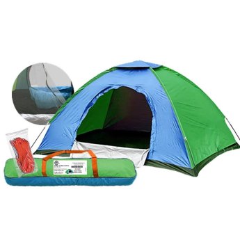 42-1304 Σκηνή 4 Ατόμων Δίπορτη 2.5x2x1.5m