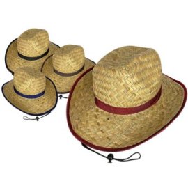 42-234 Καπέλο Cowboy Ψάθινο Ενηλίκων 35.5cm