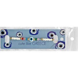 20-1406 Βραχιόλι Λευκό με Ματάκι