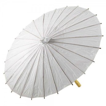 1326-09 ΔΙΑΚΟΣΜΗΤΙΚΗ ΚΙΝΕΖΙΚΗ ΥΦΑΣΜΑΤΙΝΗ ΟΜΠΡΕΛΑ ΛΕΥΚΗ 55CM