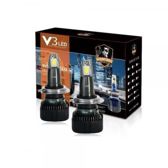 1260-23 NIGHTDOG 2PCS V3 LED CAR HEADLIGHT H3