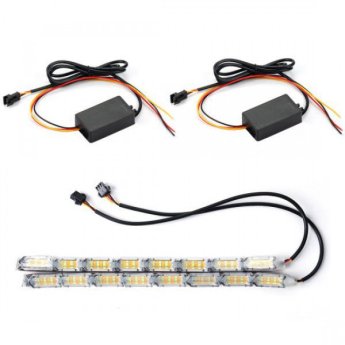 20053-16 CRYSTAL TEARS CAR LIGHTS ΕΥΚΑΜΠΤΕΣ ΛΩΡΙΔΕΣ ΚΡΥΣΤΑΛΛΟΣ 15 LED ΛΕΥΚΟ-ΚΙΤΡΙΝΟ