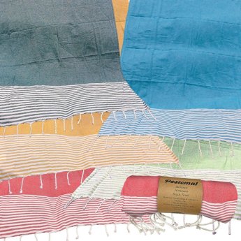 42-2945 Πετσέτα Θαλάσσης Pestemal Λεπτές Ρίγες -280g 90x180cm