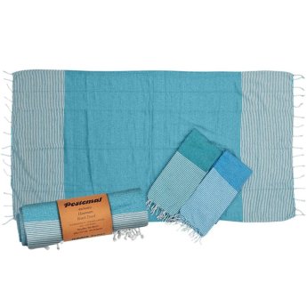 42-3169 Πετσέτα Θαλάσσης Pestemal Ρόμβοι Ριγέ Φάσα -280g 90x180cm